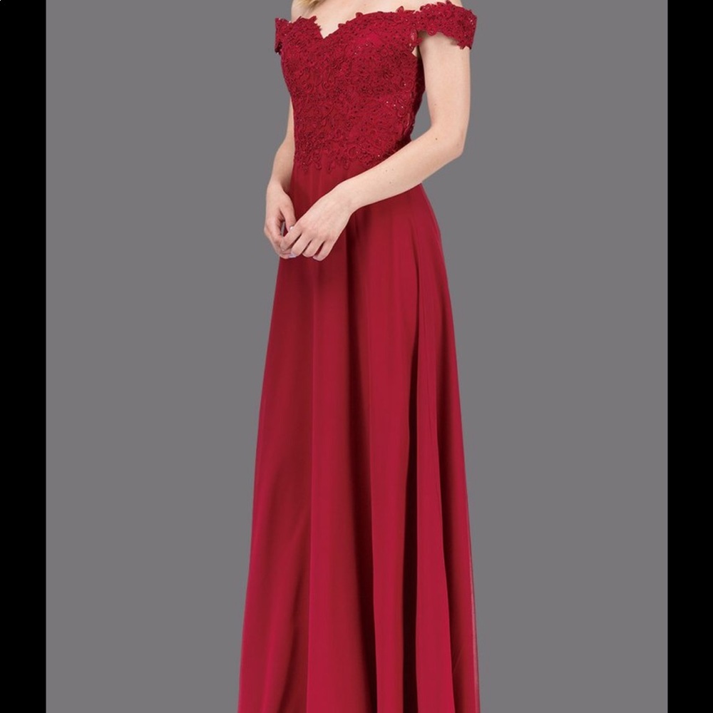 Burgundy long dress